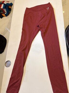 Gymshark Burgundy High-Waist Leggings